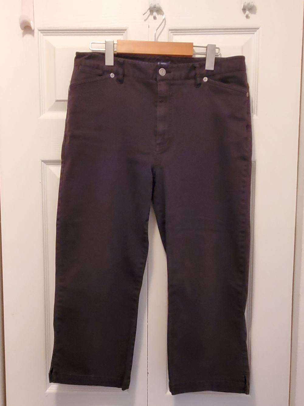 Reitmans Women Casual Black Denim Capris Size 13